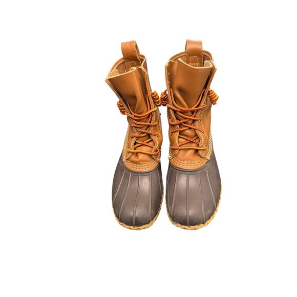 L.L. Bean Unisex Gorpcore Rain Snow Lace Up Waterproof Rubber Bean Boots Size 7 - Picture 1 of 11